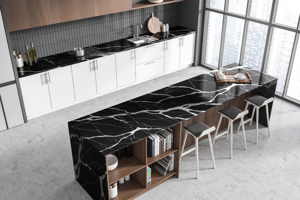 NEW Noir Blanc Select AQ8199 Quartz Countertops